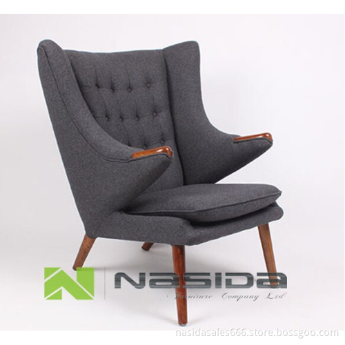 Replica Cshmere Fabric Hans Wegner Pa pa Bear Chair+ottoman